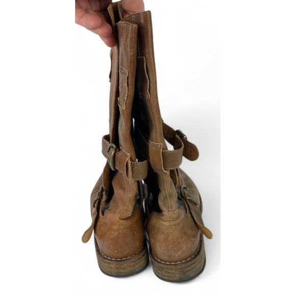 Fiorentini + Baker Eternity Engineer Moto Boots Womens 40 10 Brown Leather READ - Picture 4 of 8